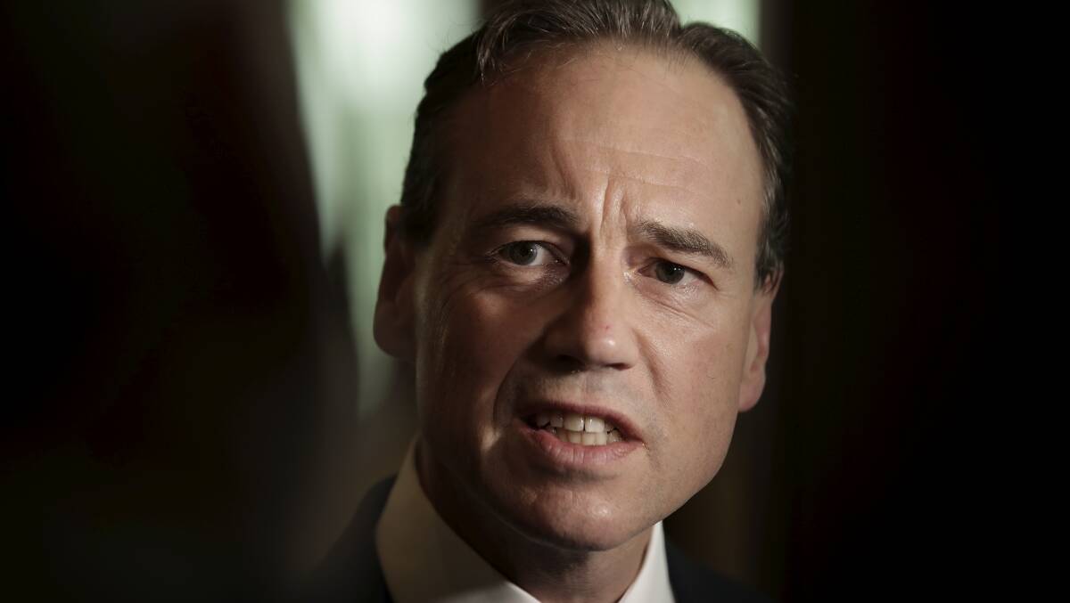 Health Minister Greg Hunt has released a briefing paper saying cannabis increases the risk of psychosis. Picture: Alex Ellinghausen