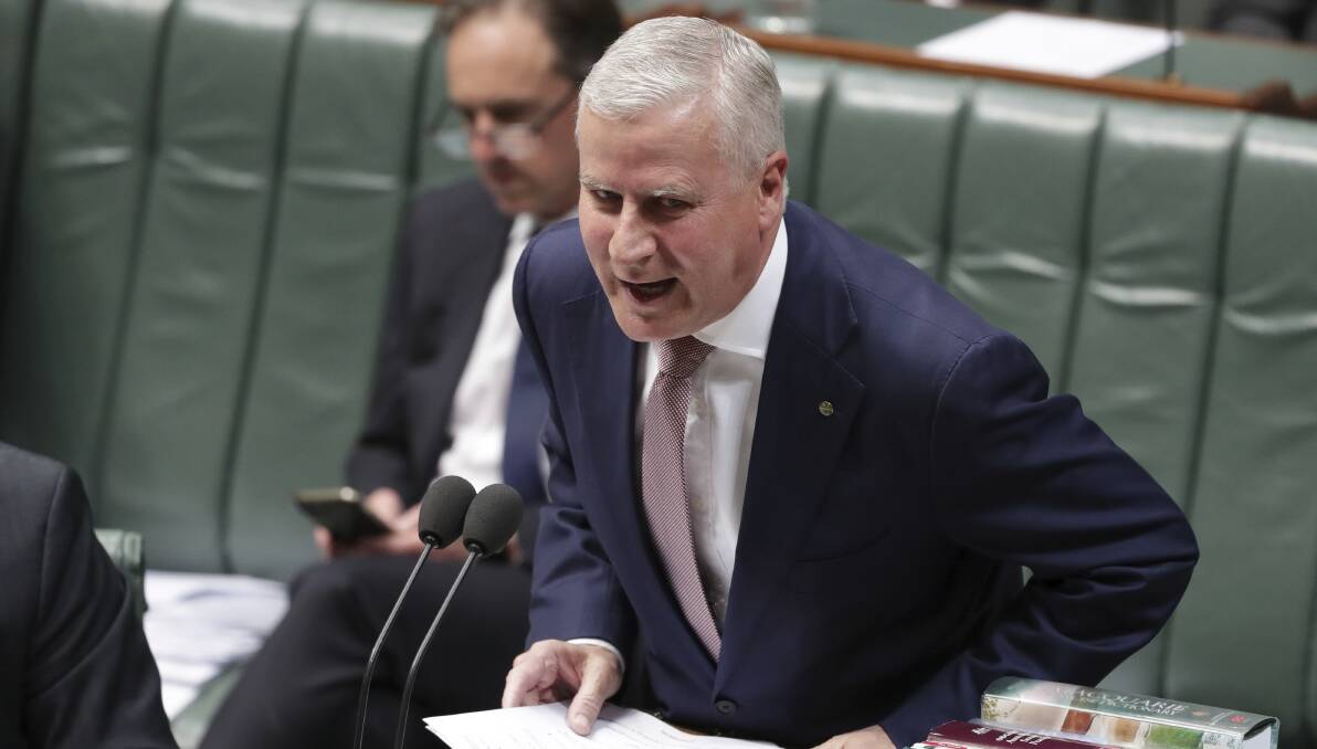 Deputy Prime Minister Michael McCormack during question time this week. Picture: Alex Ellinghausen