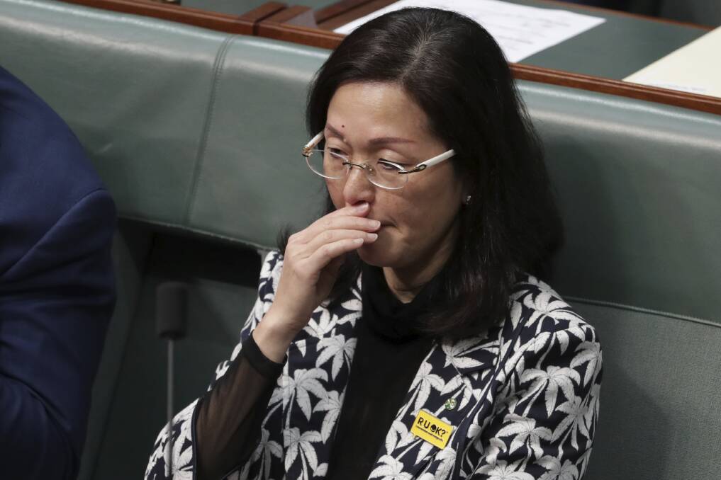 Liberal MP Gladys Liu during question time on Thursday. Picture: Alex Ellinghausen