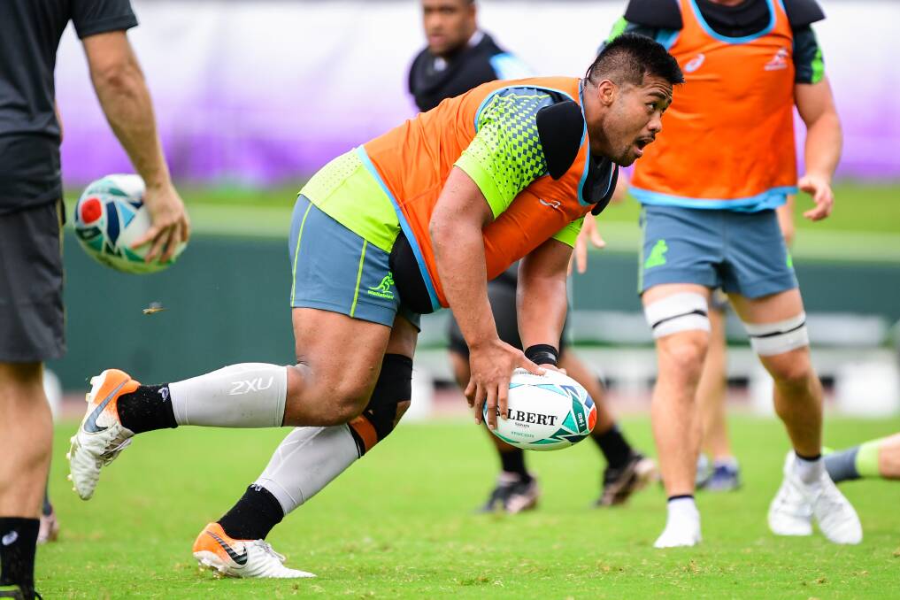 Folau Faingaa is poised to make his World Cup debut on Saturday. Picture: Rugby AU Media/Stuart Walmsley