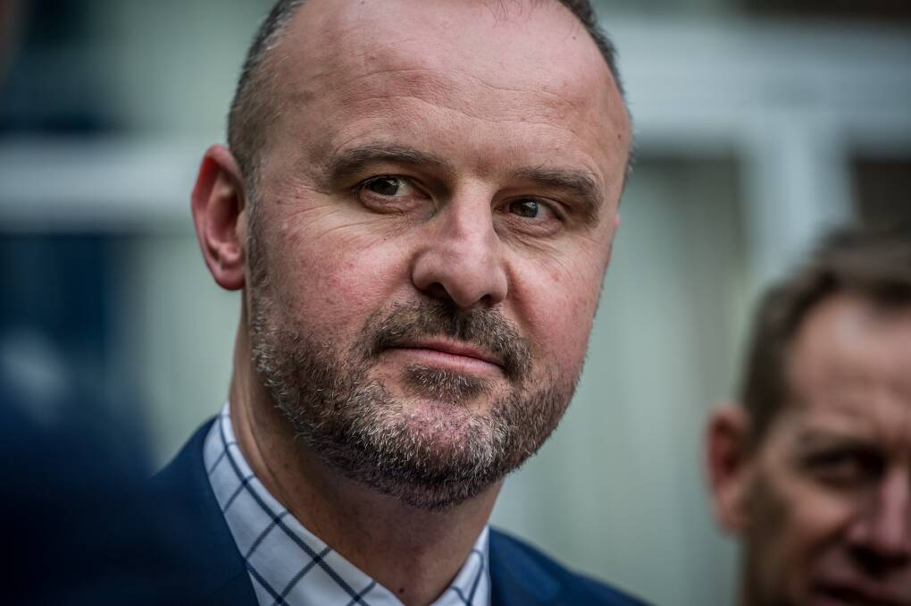 Chief Minister Andrew Barr, who wants the Commonwealth to waive the ACT's $115 million public housing debt. Picture: Karleen Minney