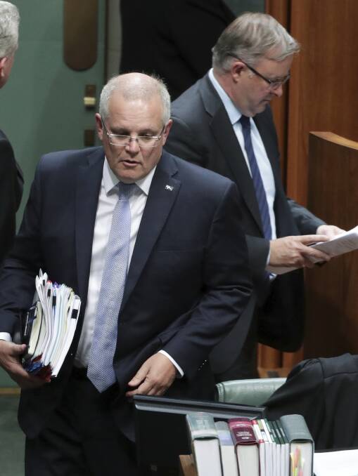 Scott Morrison and Anthony Albanese lead two political parties Australians no longer care about. Picture: Alex Ellinghausen