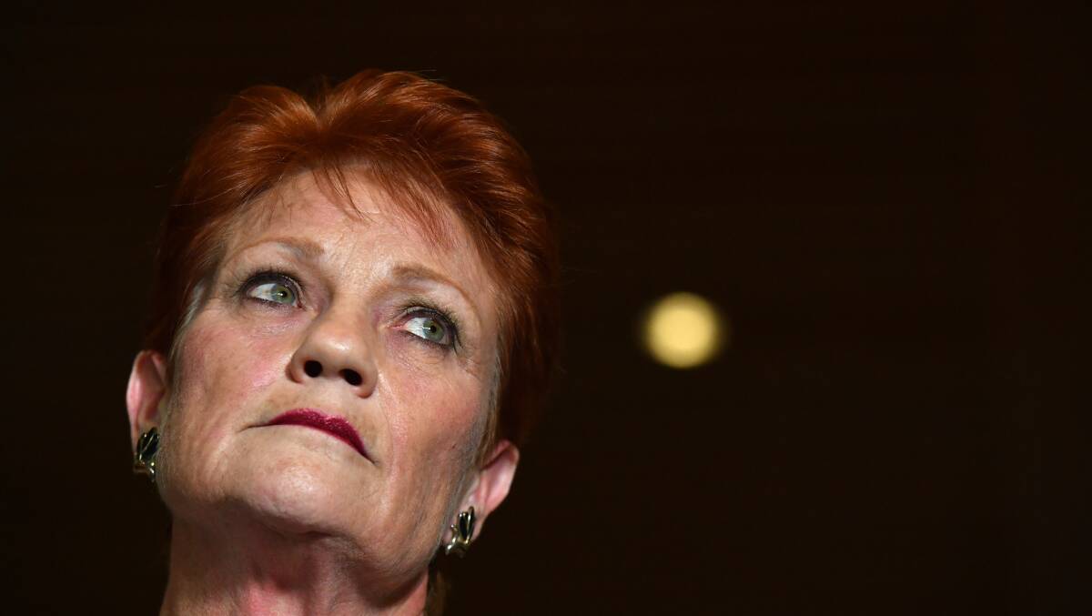 One Nation leader Senator Pauline Hanson. Picture: Mick Tsikas