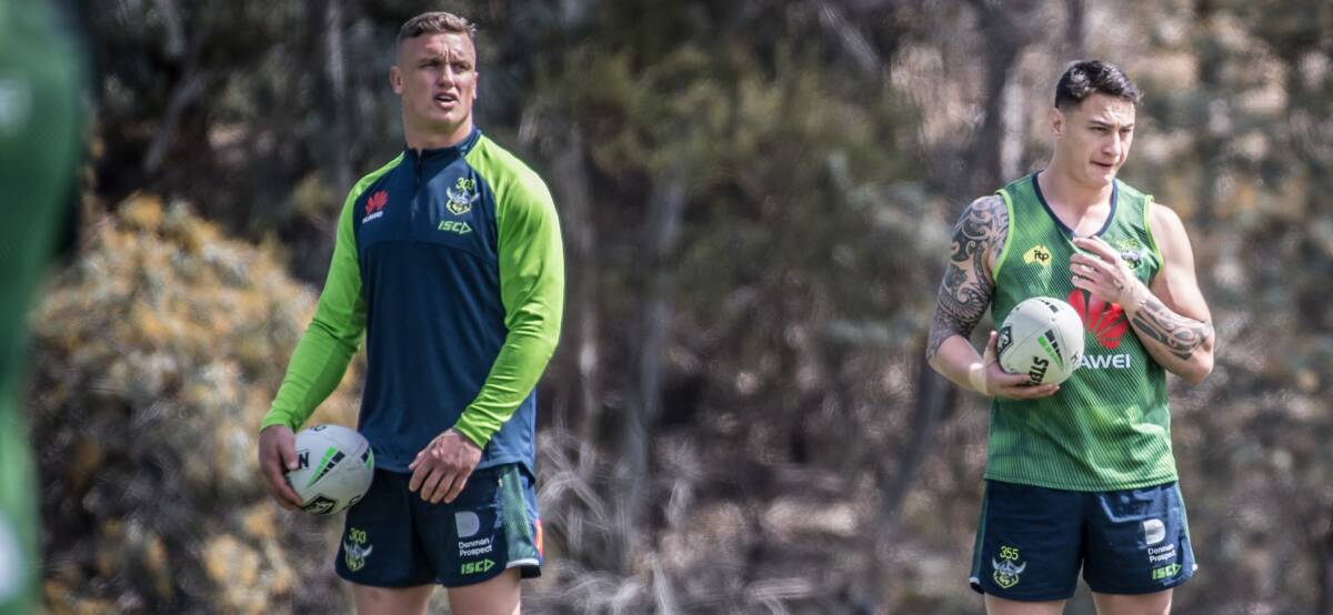 Will Jack Wighton and Charnze Nicoll-Klokstad take their games to another level in 2020? Picture: Karleen Minney
