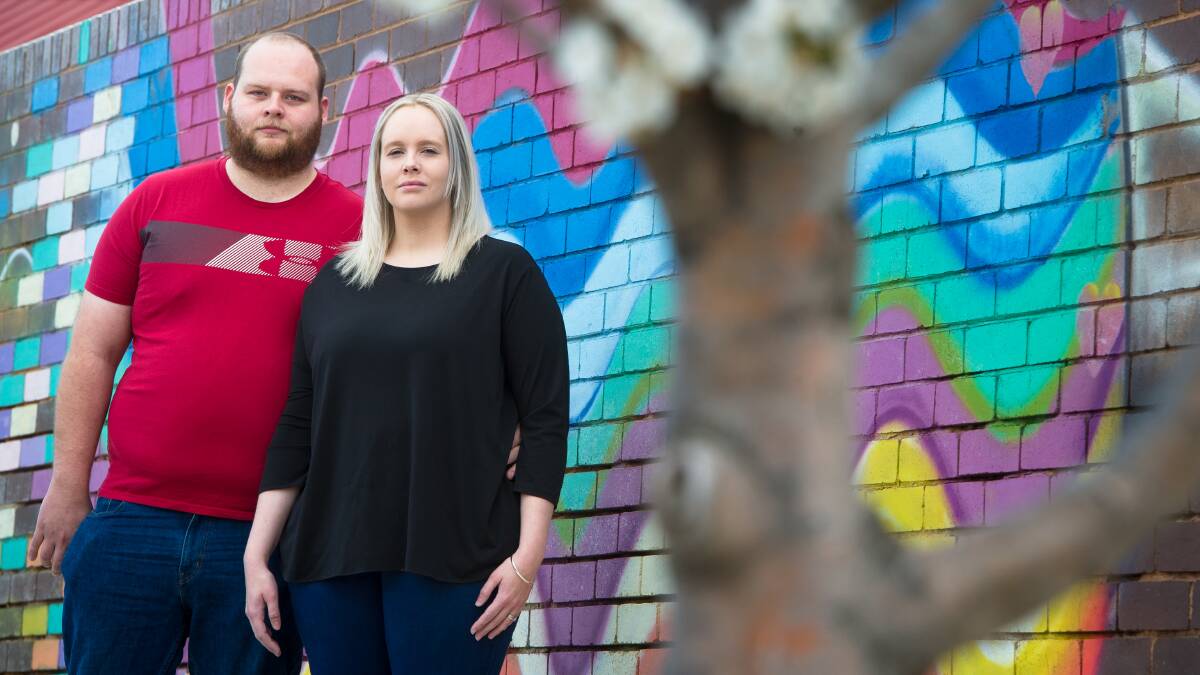 Ben and Rebecca Legge, who are taking foster care agency Barnardos to the Fair Work Commission with a stop-bullying claim. Picture: Elesa Kurtz