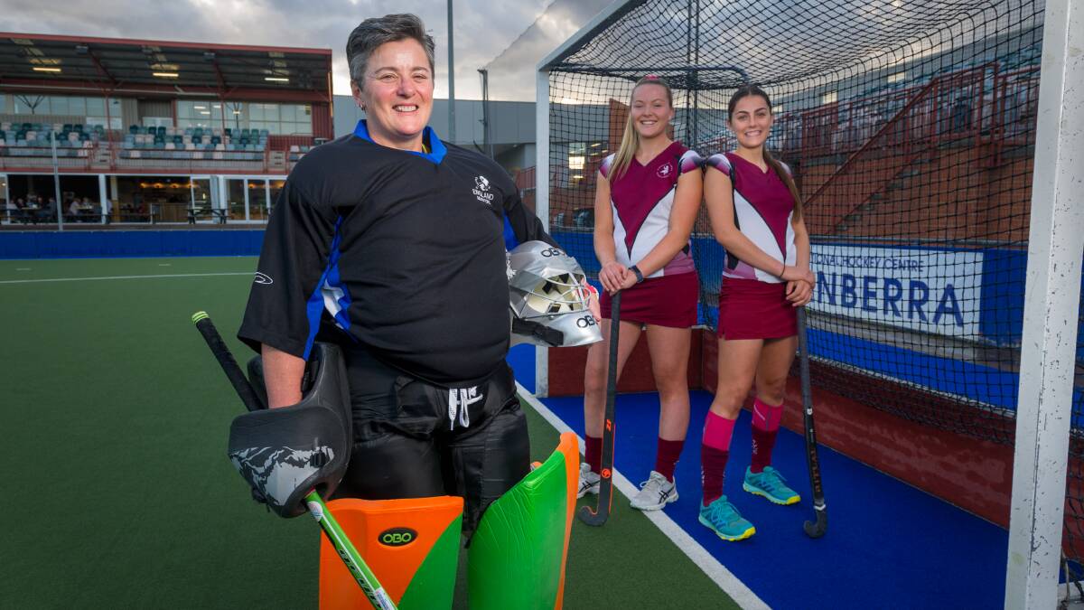 Tuggeranong Vikings' Jenny Feltham is a 53-year-old goalkeeper who will play in the Capital League final. Picture: Elesa Kurtz