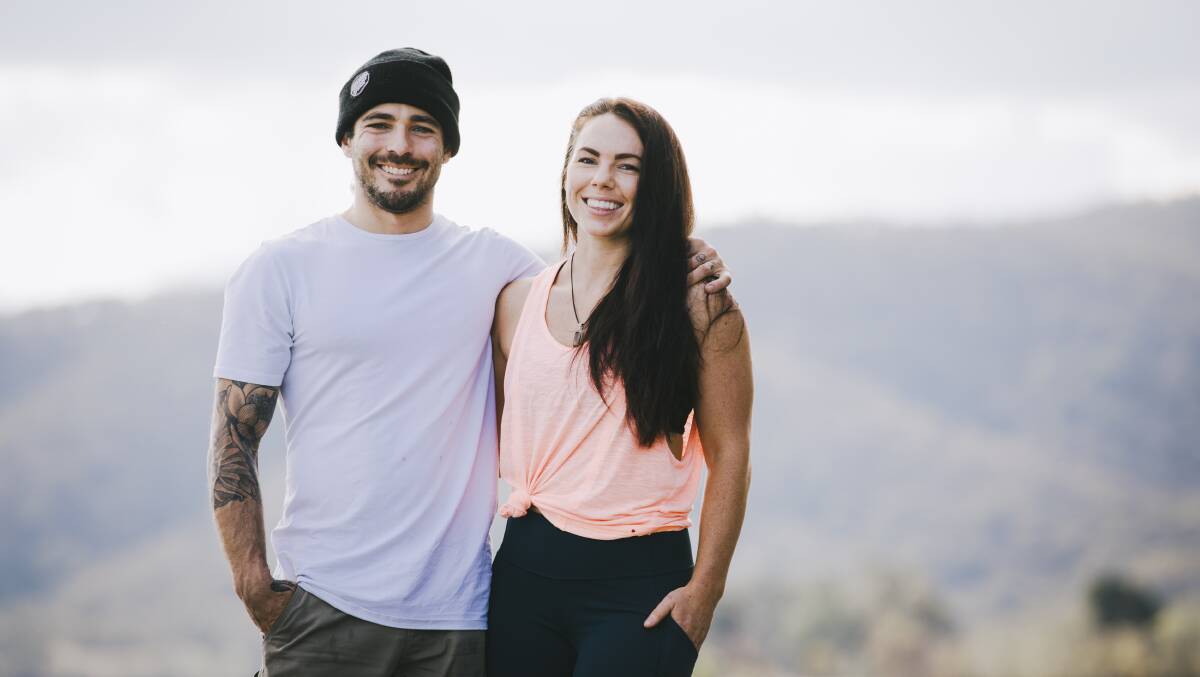 Danniel Pace and Morgan Greig, who say being outdoors is the key to their wellbeing. Picture: Jamila Toderas
