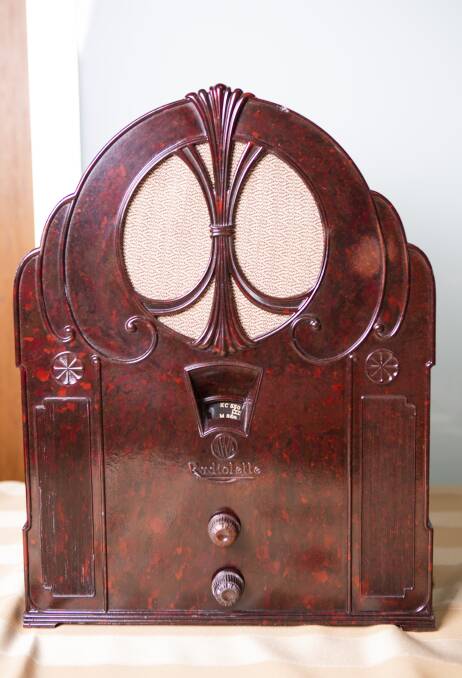A 1932 AWA C105-110 cathedral radio attracted the highest price of $3700. Picture: Jamila Toderas