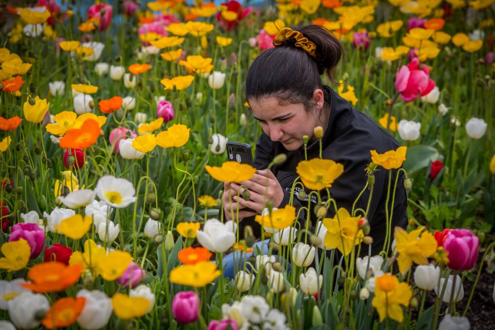 
Ana Vella, 14, of Kambah enjoys Floriade. Picture: Karleen Minney
