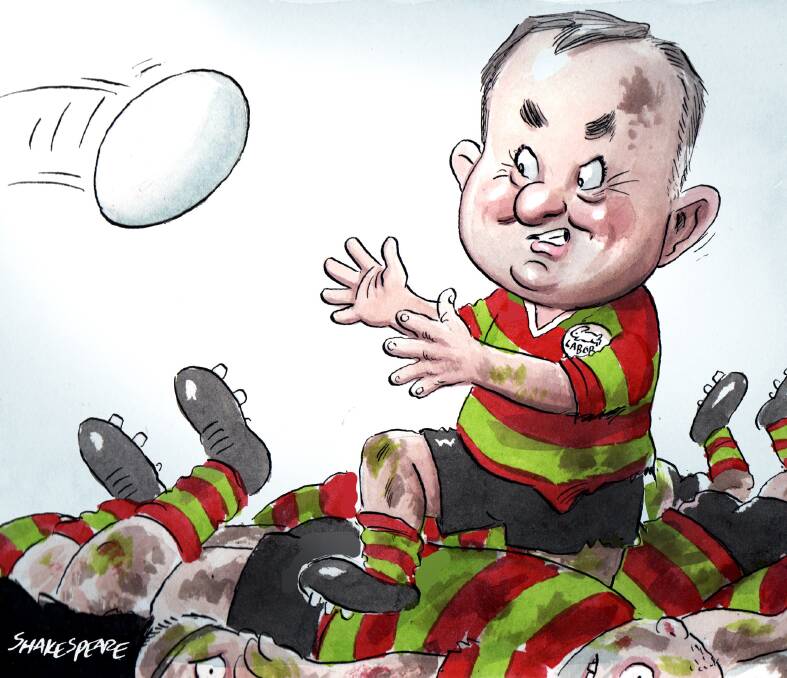 Anthony Albanese is doing his best to appear young and energetic. Illustration: John Shakespeare