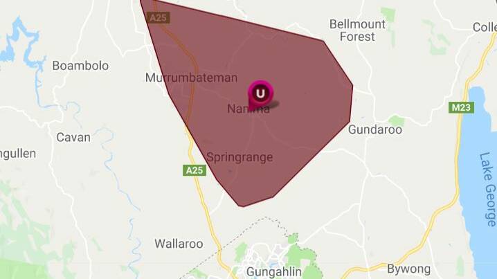 A power outage has affected homes in Murrumbateman. Picture: Essential Energy