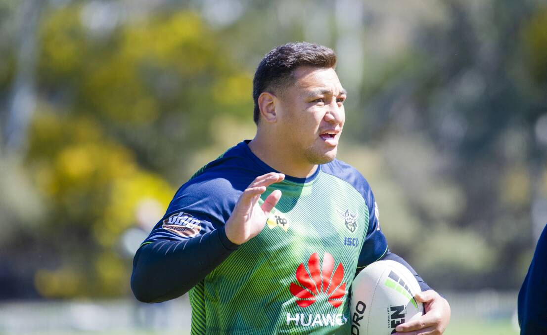 Raiders prop Josh Papalii was named in the starting side. Picture: Jamila Toderas