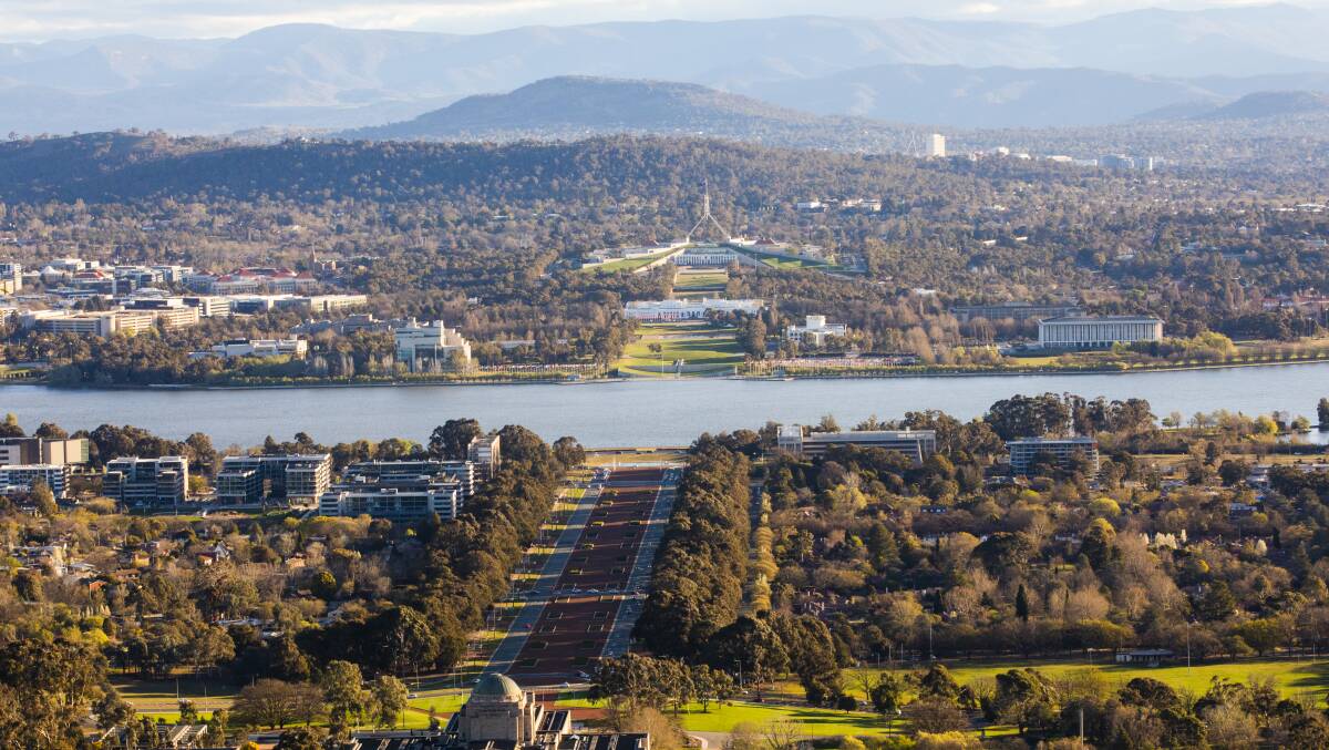 Journalist Mark Kenny has called for a permanent monument to First Nations peoples to be built at the centre of Canberra's symbolic axis. Picture: Jamila Toderas