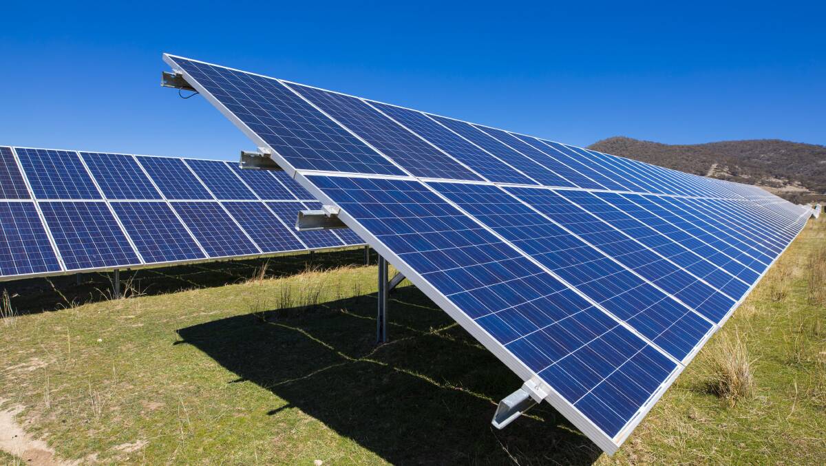 Solar panels at Royalla Solar Farm. Picture: Jamila Toderas