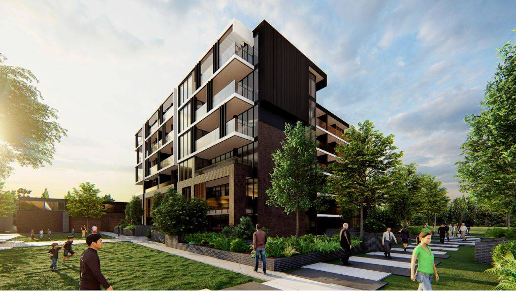 Artist impression of the proposed Gowrie Court complex in Narrabundah. Source: Amalgamated Property Group/ACT Planning and Land Authority