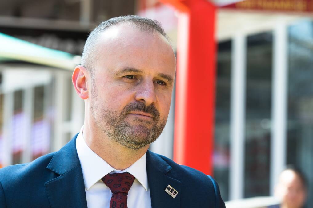Chief Minister Andrew Barr, who is also responsible for tertiary education in the ACT. Picture: Elesa Kurtz