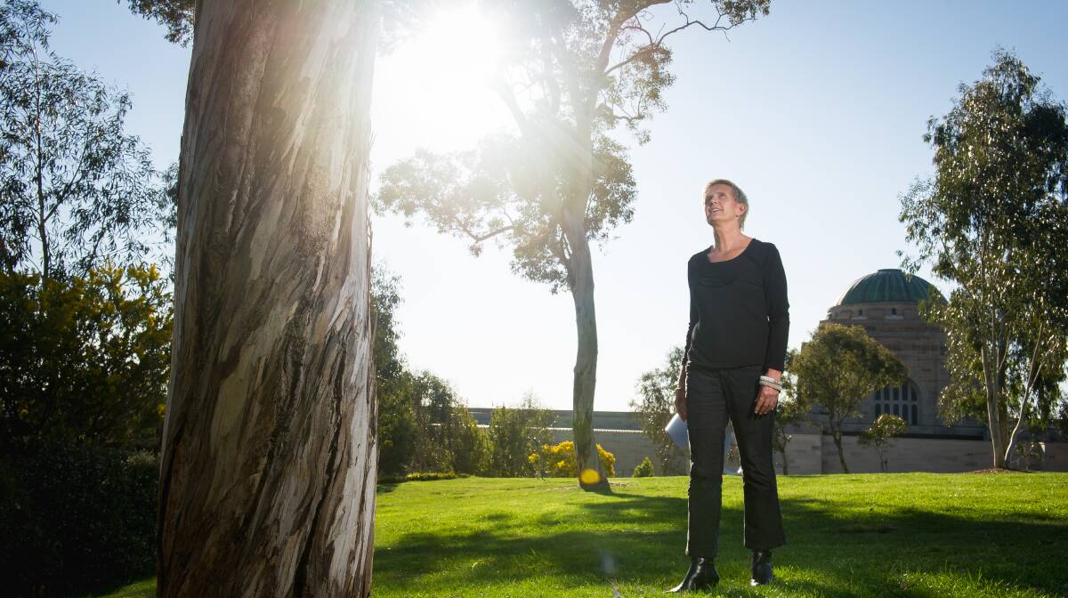 Campbell resident Bethan Taylor is part of the growing opposition to Australian War Memorial redevelopment, with up to 80 trees targeted for removal to make way for a temporary car park. Picture: Elesa Kurtz