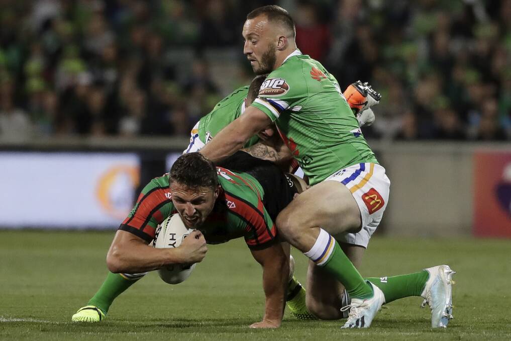An investigation into Raiders hooker Josh Hodgson not coming off for an HIA might continue until after the grand final. Photo: Alex Ellinghausen