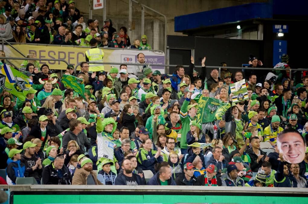 Raiders fans packed into Canberra Stadium this year. Picture: Elesa Kurtz