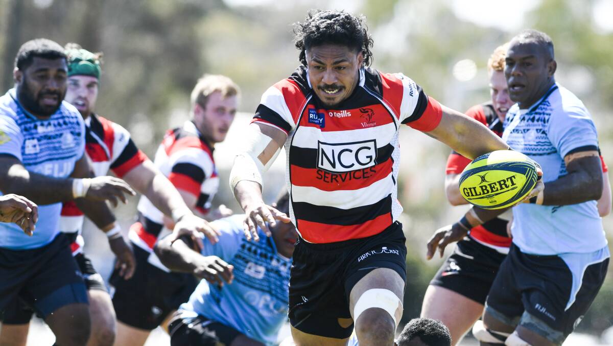 Pete Samu and the Canberra Vikings will face Fijian Drua for the second time this season. Picture: Dion Georgopoulos