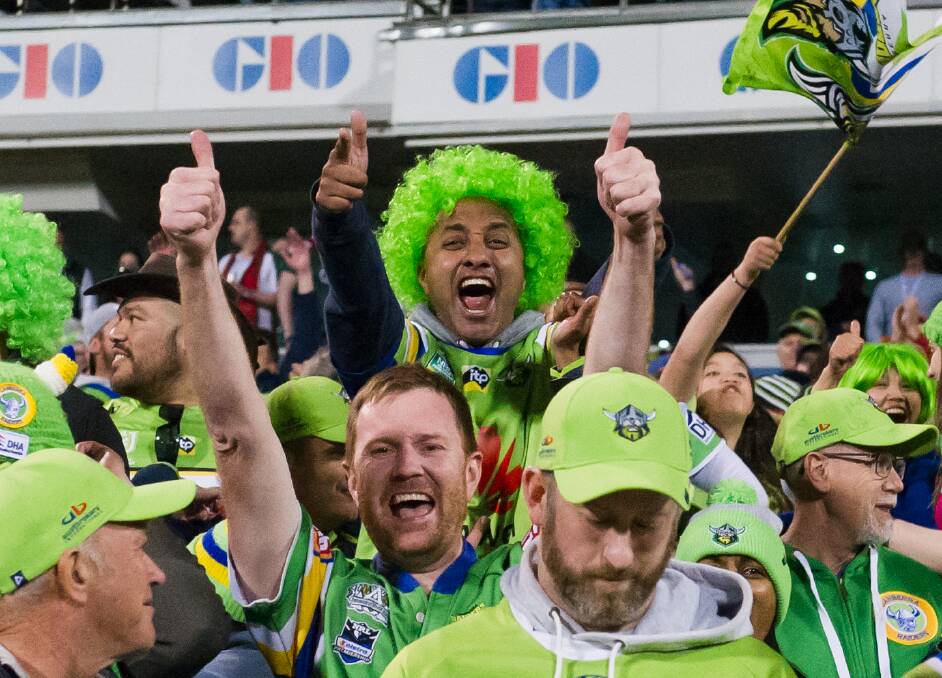 The Raiders' charge to the NRL grand final could lead to more fans becoming members - and more money in the coffers. Picture: Elesa Kurtz