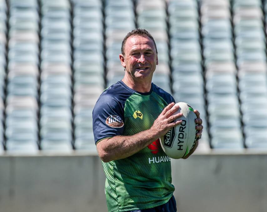 Raiders coach Ricky Stuart is happy they're off to the Sunshine Coast so their pre-season can resume. Picture: Karleen Minney