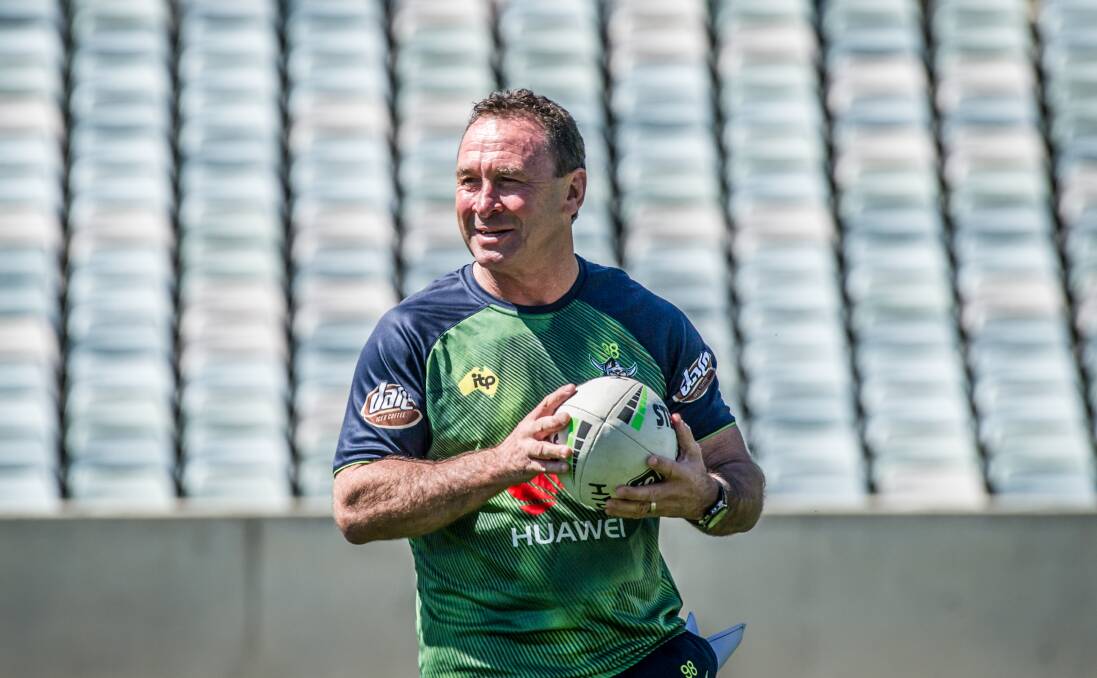 Canberra Raiders coach Ricky Stuart has been happy with the attitude his players have brought to the pre-season. Picture: Karleen Minney