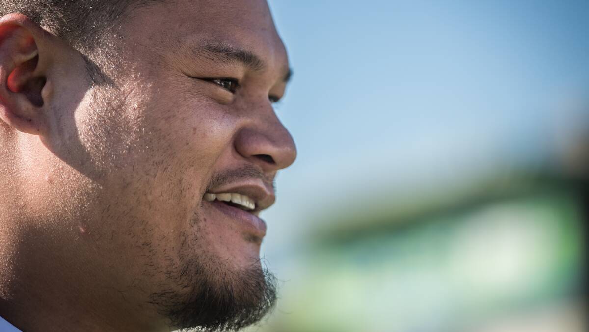 Joey Leilua has declared himself fit for Canberra's long-awaited return to the grand final. Picture: Karleen Minney