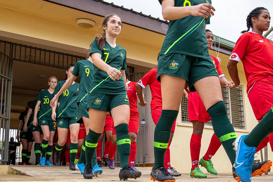 Canberra's Emma Ilijoski has gone on four tours with the Junior Matildas. Picture: Joseph Mayers