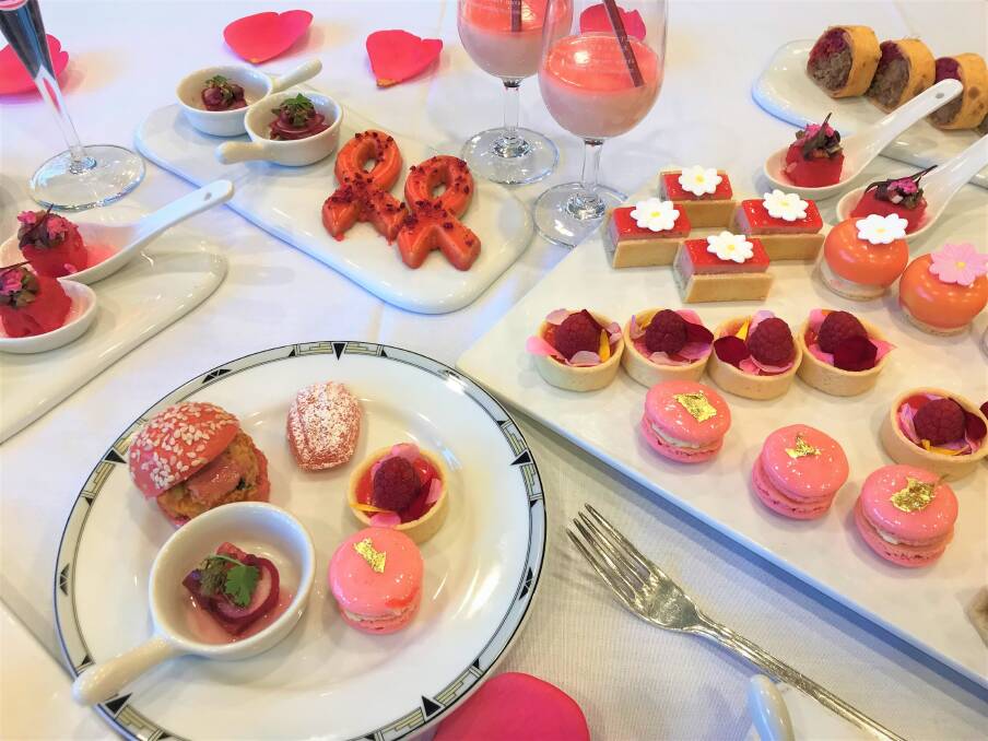 The pink afternoon tea at the Hotel Hyatt Canberra. 