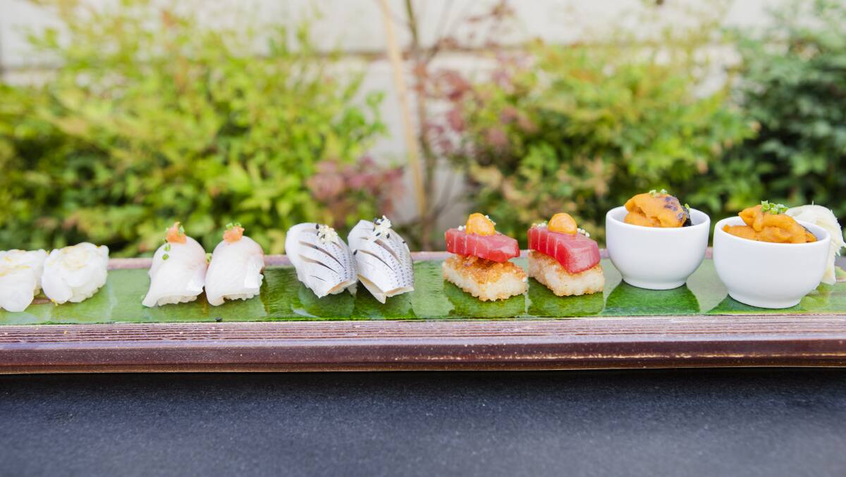 Chef's sushi plate, kingfish, snapper, scallop, calamari, tuna and yellowtail.
Pictures: Jamila Toderas