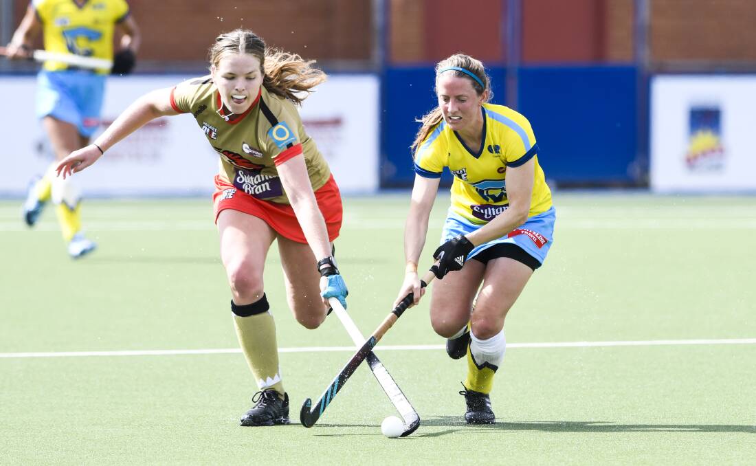 Canberra Chill and Beckie Middleton will be looking to use their striking power against the Tassie Tigers on Sunday. Picture: Dion Georgopoulos