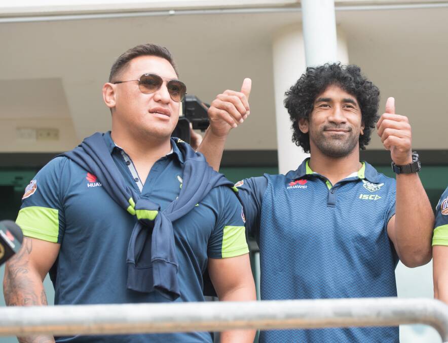 The Raiders mobile pack, including Josh Papalii and Sia Soliola, could be suited by the six-again rule. Picture: Karleen Minney.