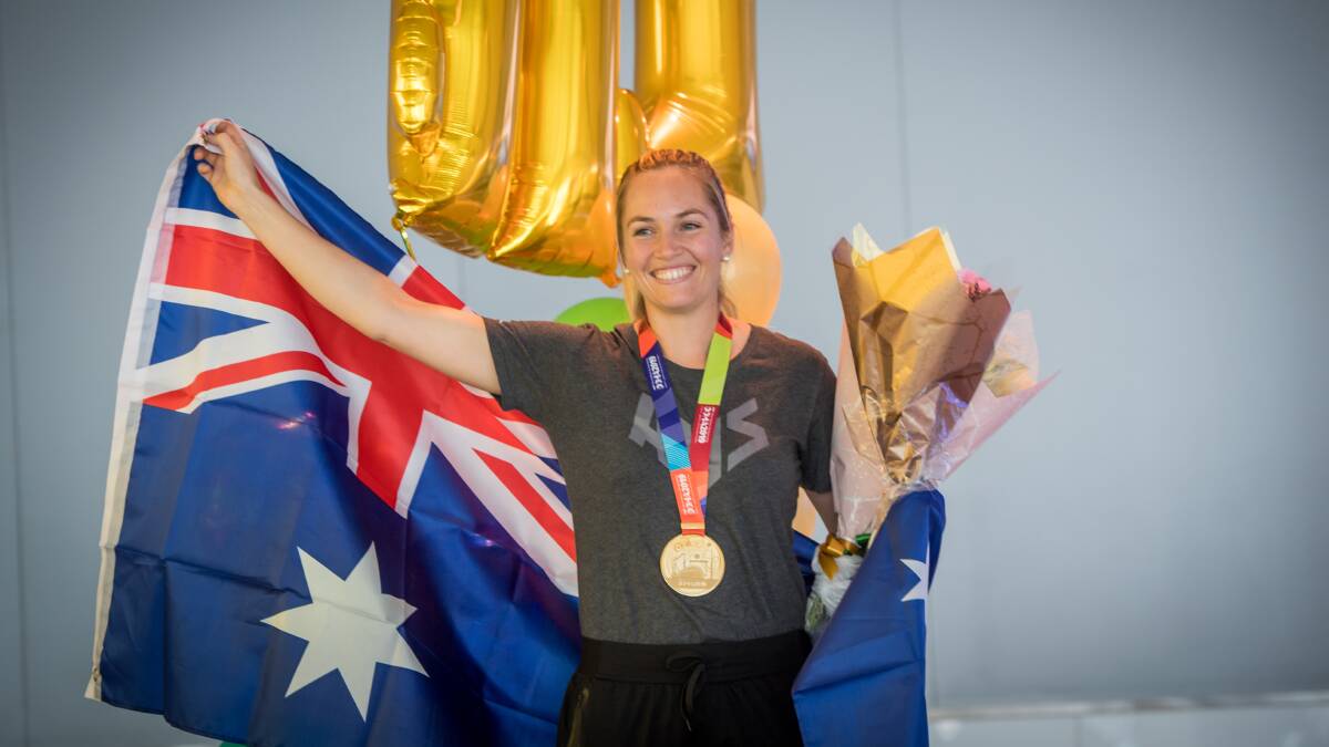 Canberra's world champion javelin thrower Kelsey-Lee Barber is eyeing Olympic gold. Picture: Karleen Minney