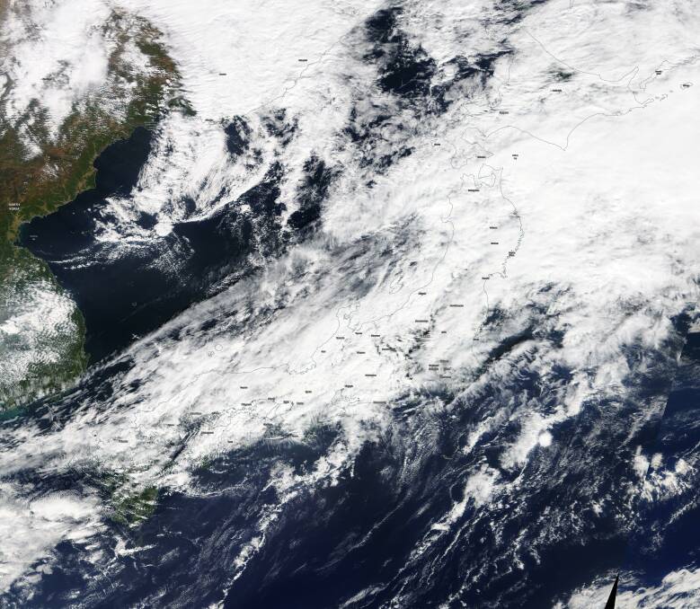 Japan is bracing for the impact of super typhoon Hagibis. Picture: NASA/Earthdata