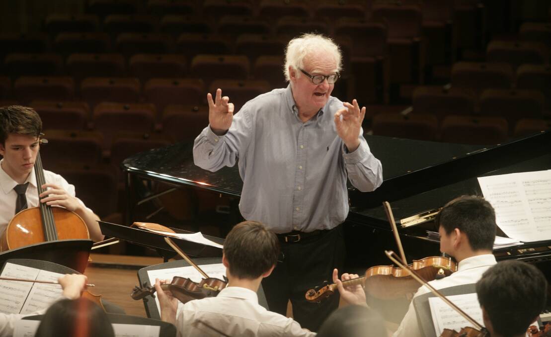 Conductor Richard Gill, centre, investigates Geoffrey Tozer's life in The Eulogy. Picture: Madman