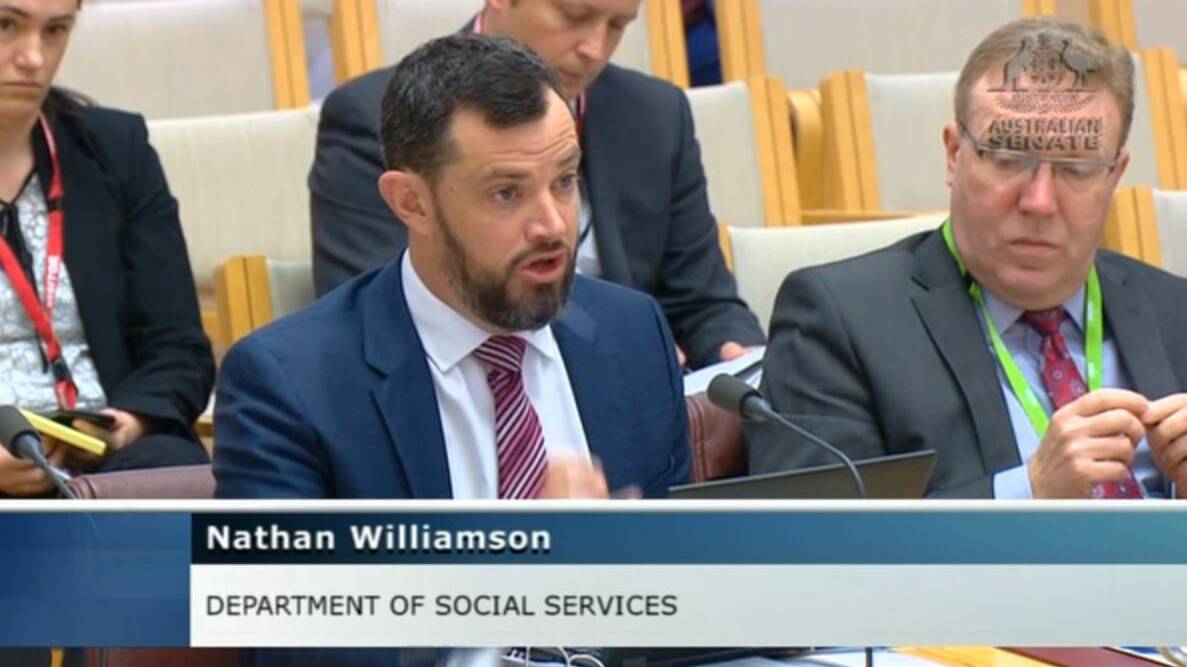Social Security deputy secretary Nathan Williamson says Australia has no official definition of poverty. Picture: Senate