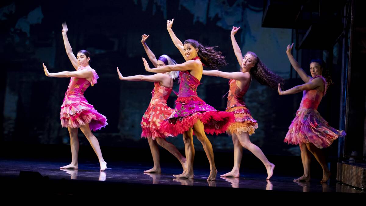 The Puerto Rican girls dance in West Side Story. Picture: Sitthixay Ditthavong