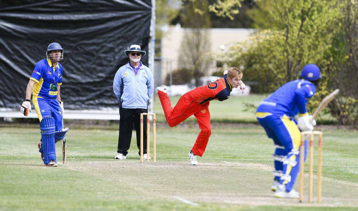 Connor Welfare bowled well but the day belonged to his Tuggeranong Valley teammate. Picture: Dion Georgopoulos