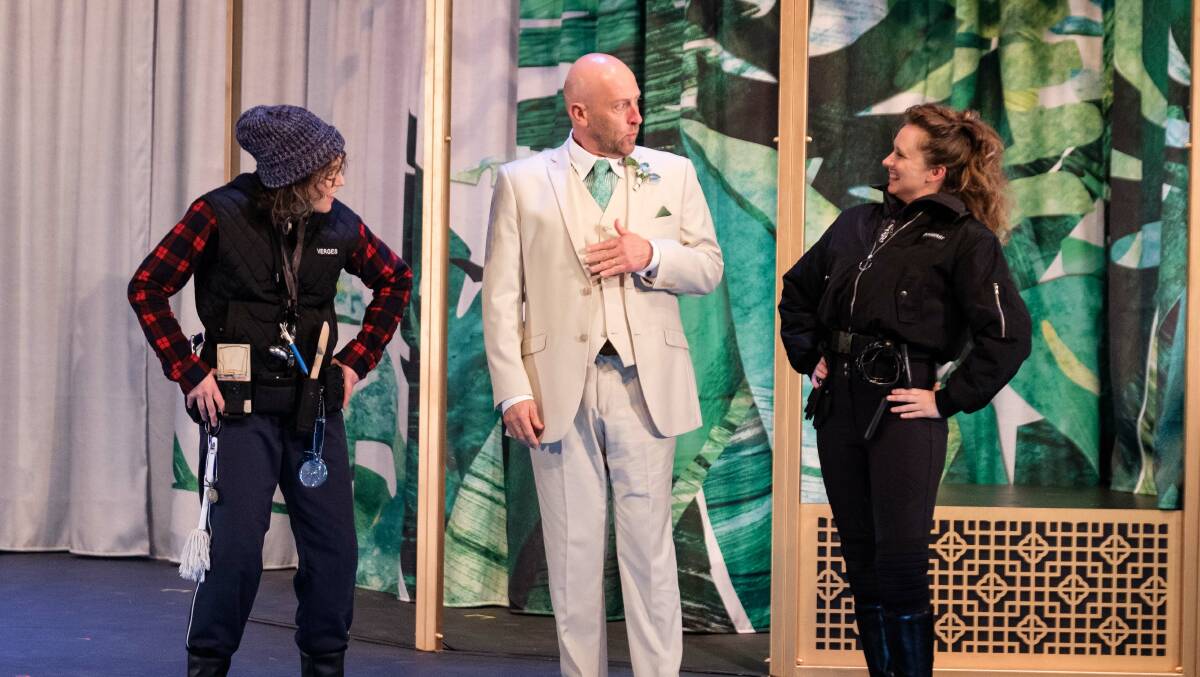 Marissa Bennett, left, David Whitney and Mandy Bishop in Much Ado About Nothing. Picture: Clare Hawley