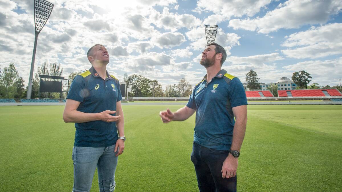 Prime Minister's XI co-captains Peter Siddle (left) and Dan Christian. Picture: Karleen Minney