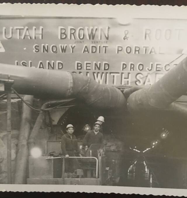 Workers at the entrance to Island Bend Tunnel. Picture: Supplied