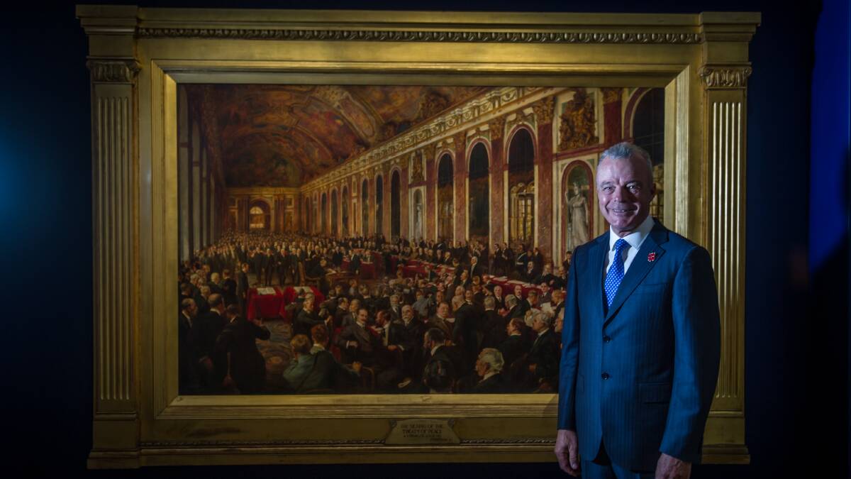Director Brendan Nelson with Australian War Memorial exhibition 'The Courage for Peace'. Picture: Karleen Minney.