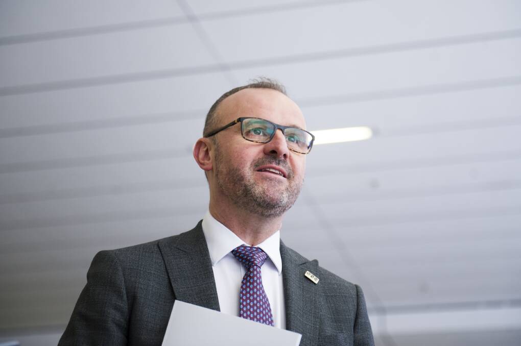 Chief Minister Andrew Barr. Picture: Dion Georgopoulos