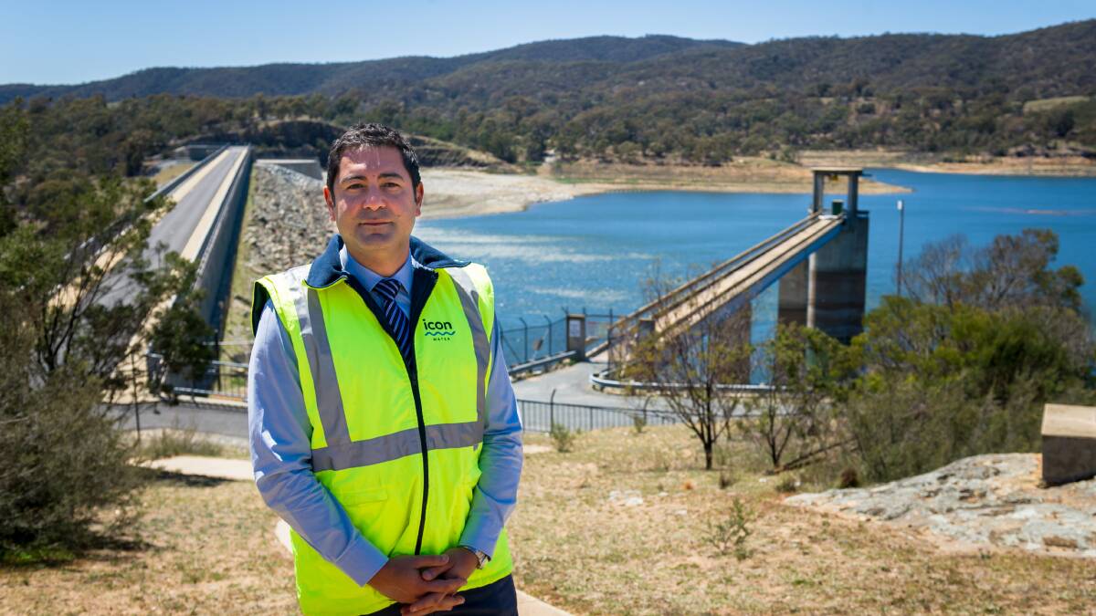 Icon Water managing director Ray Hezkial at Googong Dam.
Picture: Elesa Kurtz