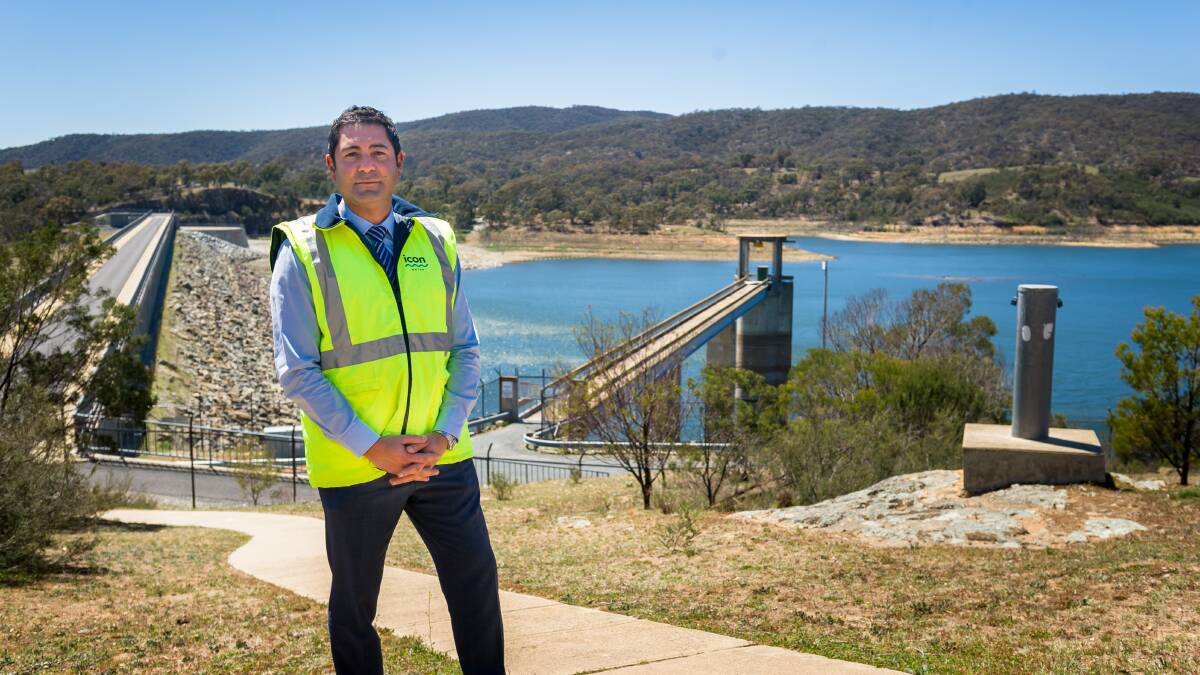 The managing director of Icon Water, Ray Hezkial, at Googong Dam.
Picture: Elesa Kurtz