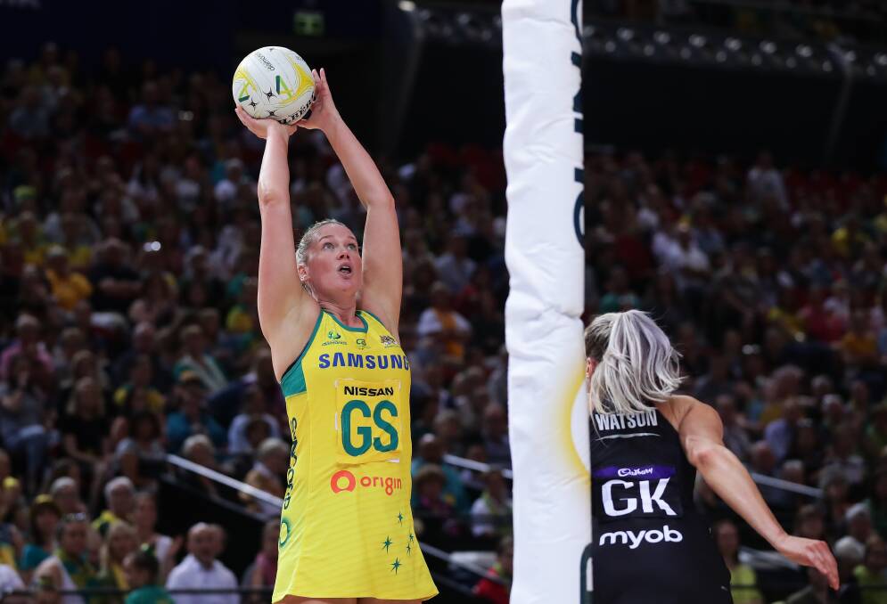 Caitlin Thwaites made a positive impact off the bench for the Diamonds. Picture: Getty Images