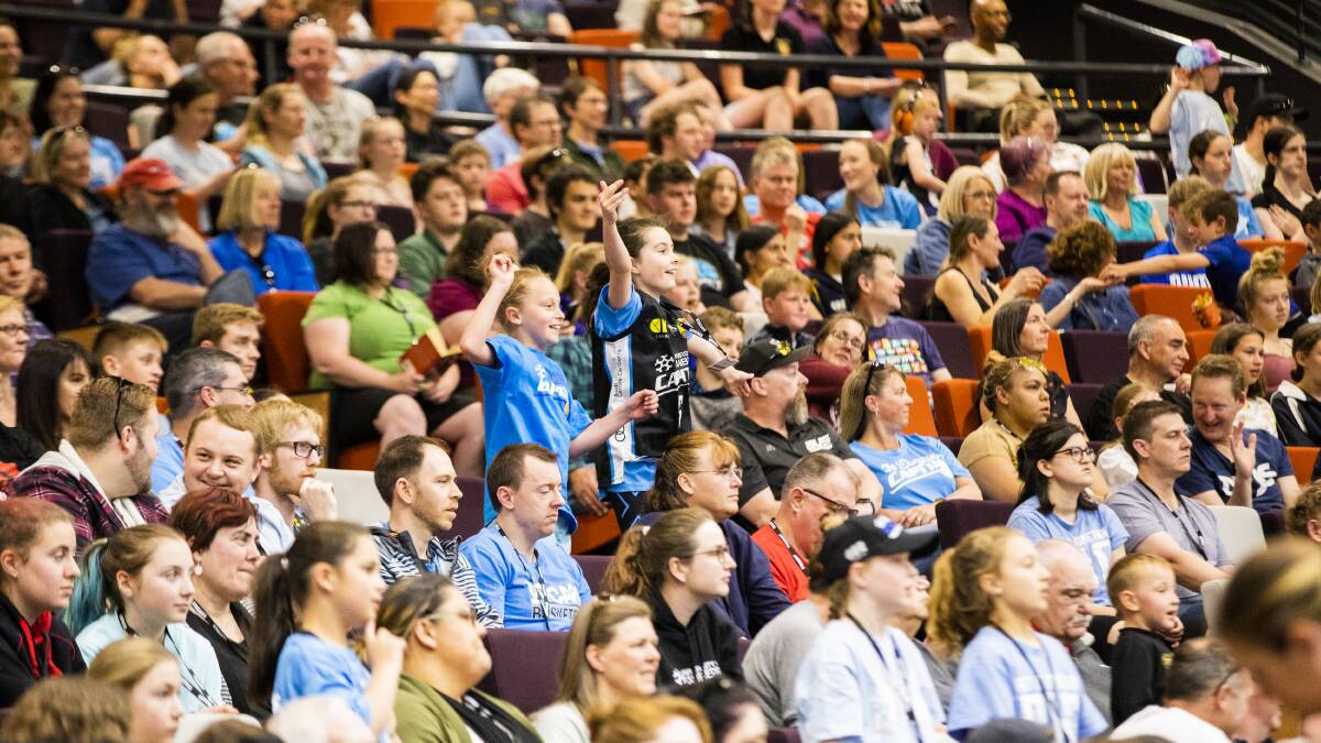 WNBL Round 2: Canberra Capitals v Townsville.
Capitals fans.
Picture: Jamila Toderas
