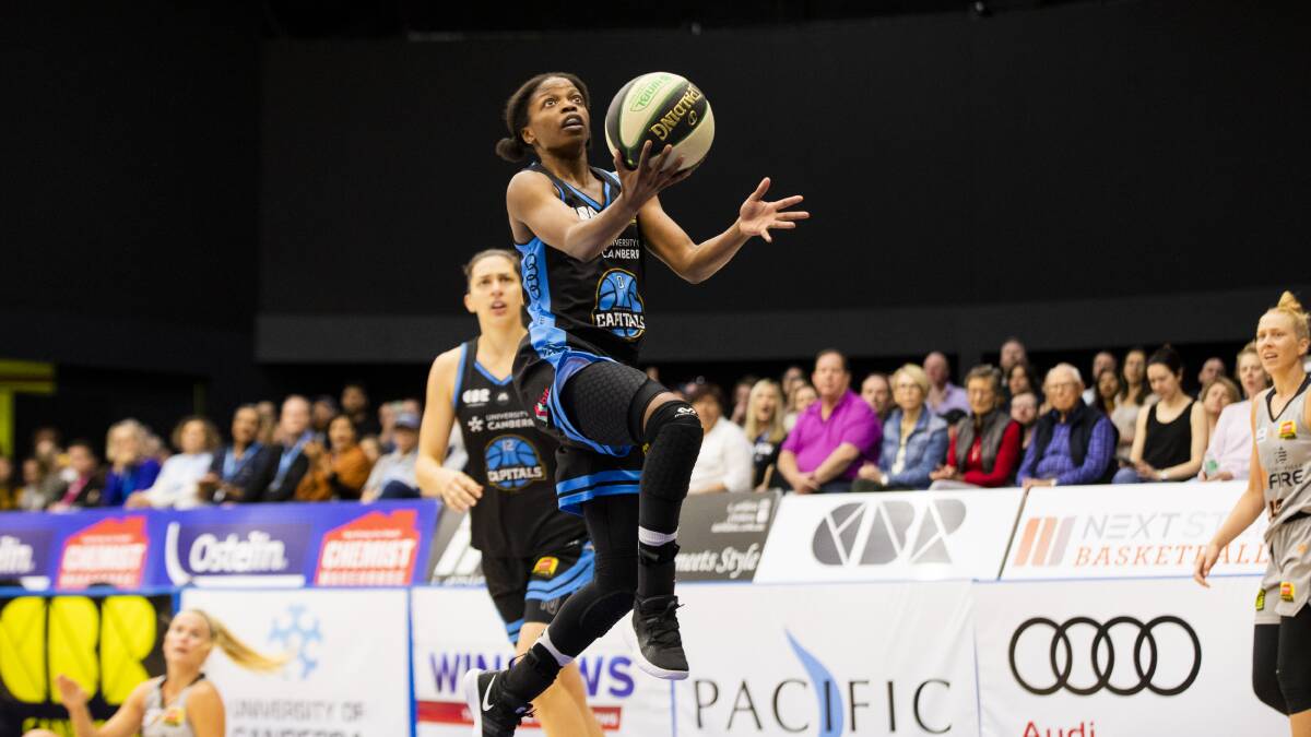 WNBL Round 2: Canberra Capitals v Townsville.
Capitals Olivia Epoupa.
Picture: Jamila Toderas