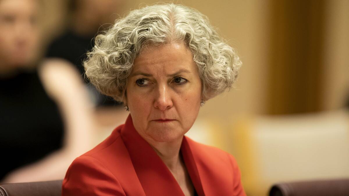 Prime Minister and Cabinet deputy secretary Stephanie Foster at estimates on Monday: "We will always prepare ourselves to come to Senate estimates." Picture: Dominic Lorrimer